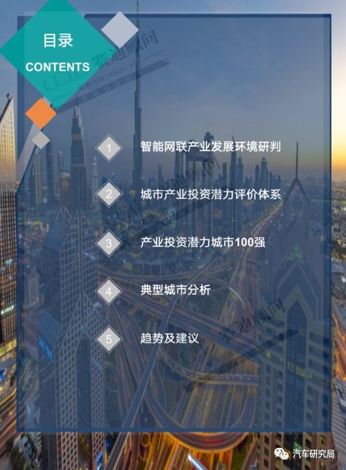 2020年中国智能网联汽车产业投资潜力城市百强榜研究